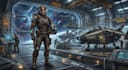 create sci fi concept art and futuristic character design