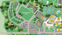 design custom campus map, university map, school map, wayfinding map