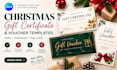 design christmas gift certificate and voucher canva template