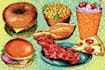 food pop art illustrations