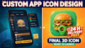 design modern app icon for mobile and web