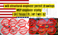 structural engineer permit drawings mep engineer stamp ca texas fl ny wa az
