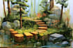 do a fantasy environment landscape design
