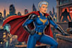 do a superhero comic illustration