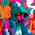 custom design graffiti illustration with character