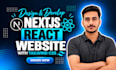 be your front end web developer in react js website and next js website