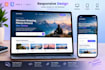 create a responsive HTML CSS website