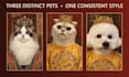 create a custom chinese royal pet portrait