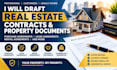 draft real estate contracts, purchase lease agreements, property documents