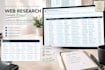 do data entry, data cleaning, web research and excel tasks