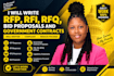 write rfp, rfi, rfq, bids proposals and government contract