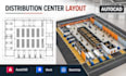 design distribution center layout logistics warehouse floor plans autocad