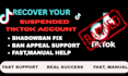 fix shadow ban, appeal letter, fix shadowbans issues with diagnose audit