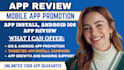 do mobile app promotion app install android ios and app review and app ads