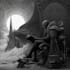 draw black and white fantasy art