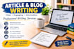 write SEO articles and engaging blog posts