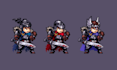 pixel art animation, sprite sheet, pixel art character, pixel animation