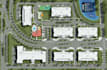 design 3d apartment community site plan map,cgi property layout illustration,dwg