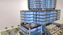 develop 3d diorama city highrise, streetscape podium,ground floor level building