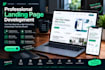create a modern responsive website landing page