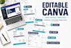 design editable canva xero invoice template, receipt, quote and business forms