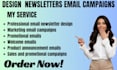 do newsletter email campaigns template graphics  flyer design substack marketing