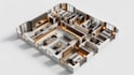 convert 2d floor plan to realistic 3d floor plan rendering