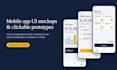 design a modern mobile app UI mockup and clickable prototype