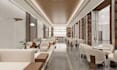 do 3d hotel design, swimming pool and reception