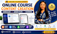 prepare masterclass online course content, curriculum, elearning