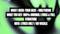 write professional indie pop and rock lyrics