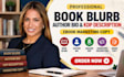 write book blurb writing author bio amazon kdp ebook marketing description write