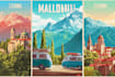 create retro vintage travel poster