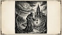 draw dark art illustration with engraving style