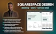 design a squarespace website with booking and ecommerce, acuity booking