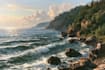 paint landscape in oil painting