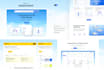 saas web app, figma dashboard ui ux, and landing page