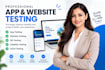 do app testing website testing mobile testing QA usability and UI UX testing
