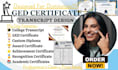 design college transcript, ged certificate, custom diploma, award certificate