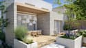 modify building elevation, house facade redesign, outdoor living space render