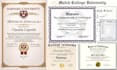 design college transcript, high school transcript, ged certificate and diploma