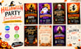 design halloween invitation party invitation canva editable digital event invite