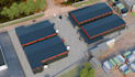 architectural render, 3d warehouse, facility,paved yard, landscape visualization