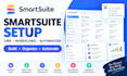 set up smartsuite workspace, CRM setup, workflows, automation, lead management