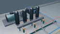 do industrial 3d wave energy hydraulic power and marine engineering animation