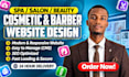 design salon website, beauty website, cosmetic website, spa, barber website