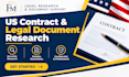 research legal contract and document under us