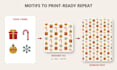 design a seamless gift wrap pattern for wrapping paper and packaging