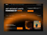 landing page development in framer website development dark theme