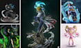 model 3d anime characters, figurines and printable action figures